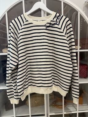 ISMBS Solana Beach Women’s Navy/Cream Striped Sweatshirt